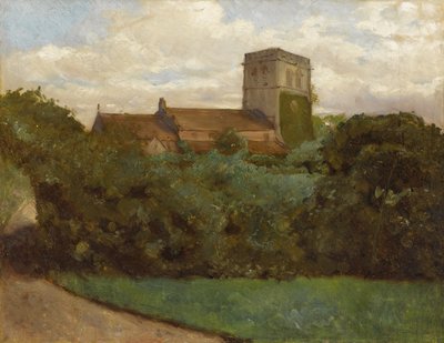 Tottenham Church, Londen door Albert Bierstadt